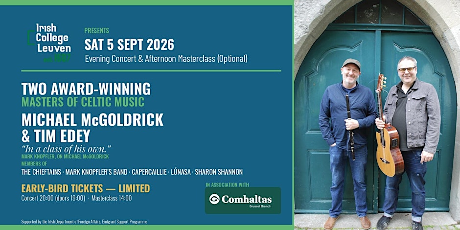 Michael McGoldrick & Tim Edey : Concert and Masterclass