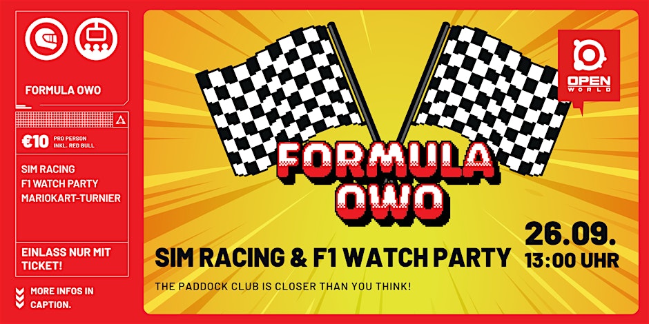 SIM RACING & FORMULA 1 WATCH PARTY - FORMULA OWO