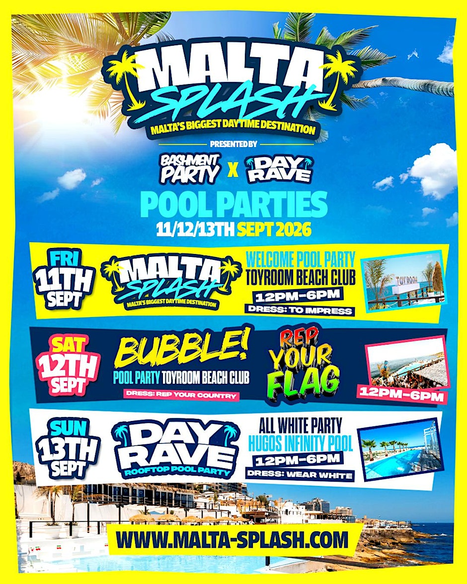Malta Splash 2026 | Daytime Pool Parties